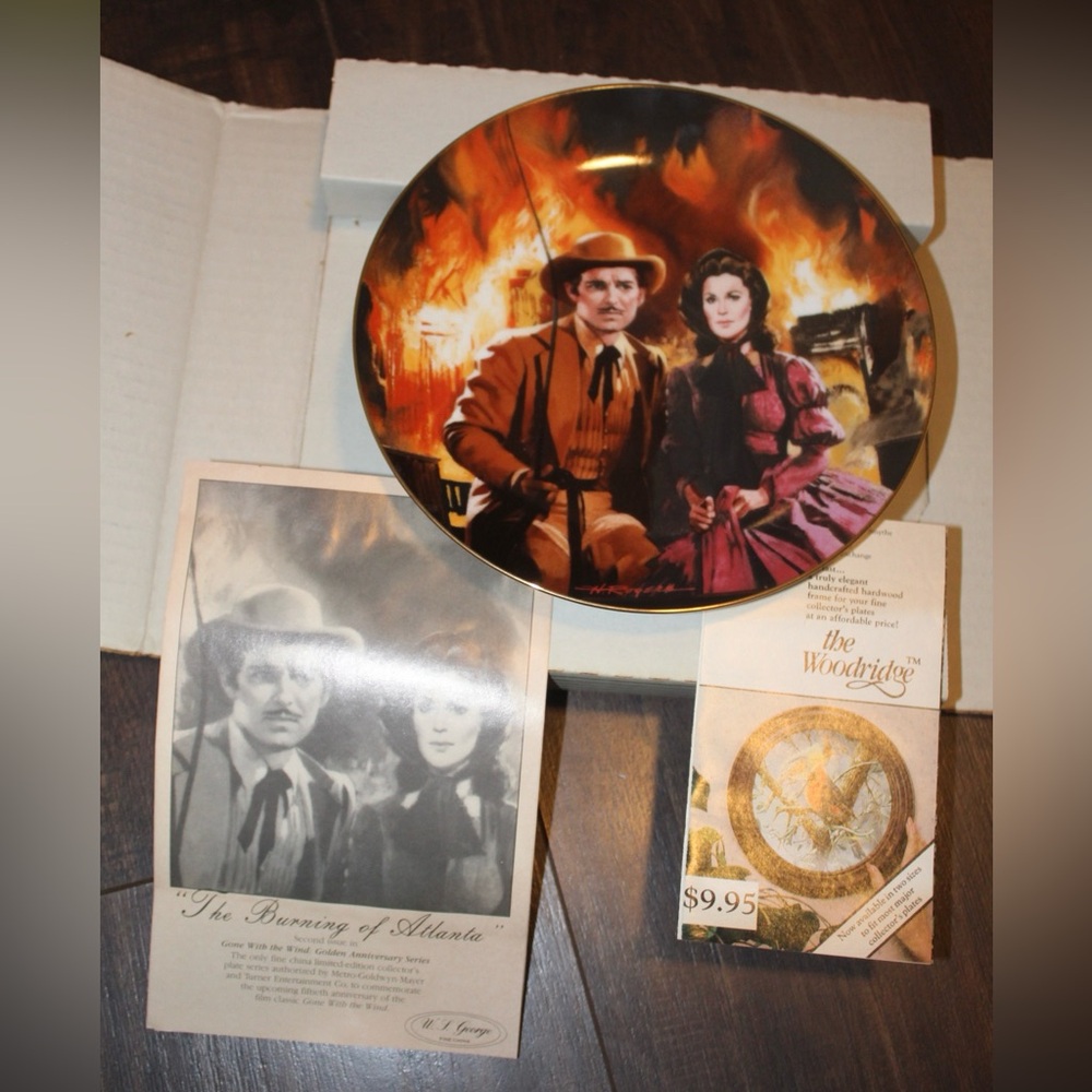 Gone With The Wind Collectible Plate “ The Burning of Atlanta"